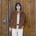 Wool Fog Fur Jacket (Camel)