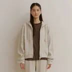 Waffle Hoodie_Melange Oat