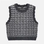 멀티 컬러 트위드 니트 베스트_T258MVT256W