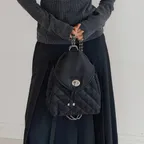 Convertible Quilted Chain Bag (black)