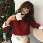 단테 보트넥 울 스웨터 ( 레드 )