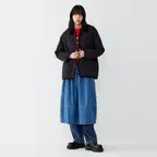 코듀로이카라 디테일 퀼팅 점퍼_블랙 9176113982