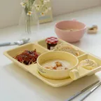쓰임 에센셜 컬러 도자식판 나눔 플레이트 세트 (옐로우)