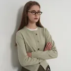 [선발매] WOMAN 에센셜 크루넥 가디건 [SAGE MINT] / WBD3L04501