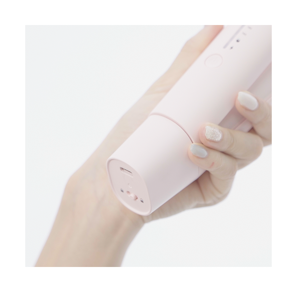 Glow W Styler 32mm Powder Pink (Wireless) | Korean Beauty Device
