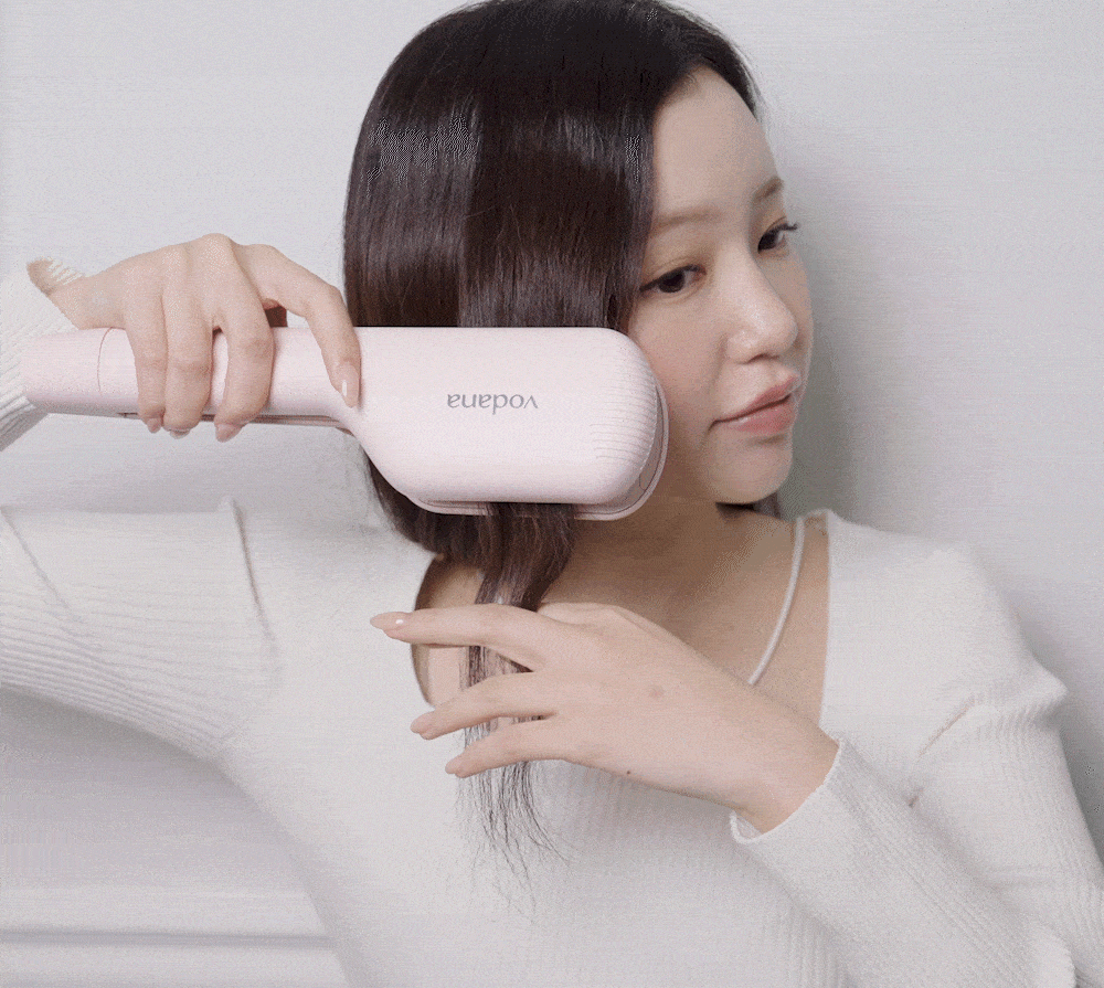 Glow W Styler 32mm Powder Pink (Wireless) | Korean Beauty Device
