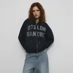 OVERFIT HOOD ZIP UP_NAVY