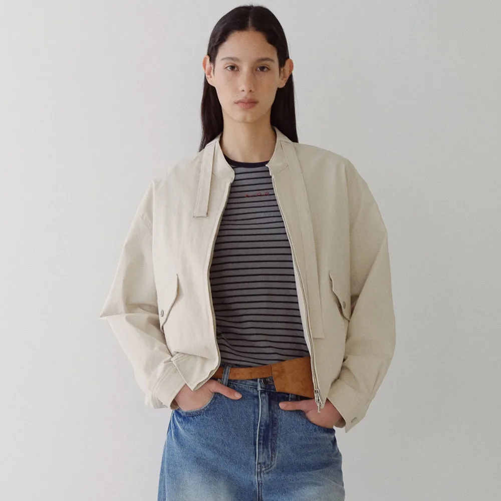 BUCKLE NECK COTTON BLOUSON - IVORY - 감도 깊은 취향 셀렉트샵 29CM