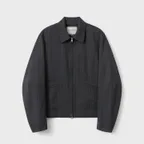 테더 집업 자켓 - 차콜 스트라이프