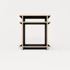 키요 R1 Base 사이드 테이블 모듈 선반 1단, Black