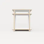 키요 R1 Base 사이드 테이블 모듈 선반 1단, White