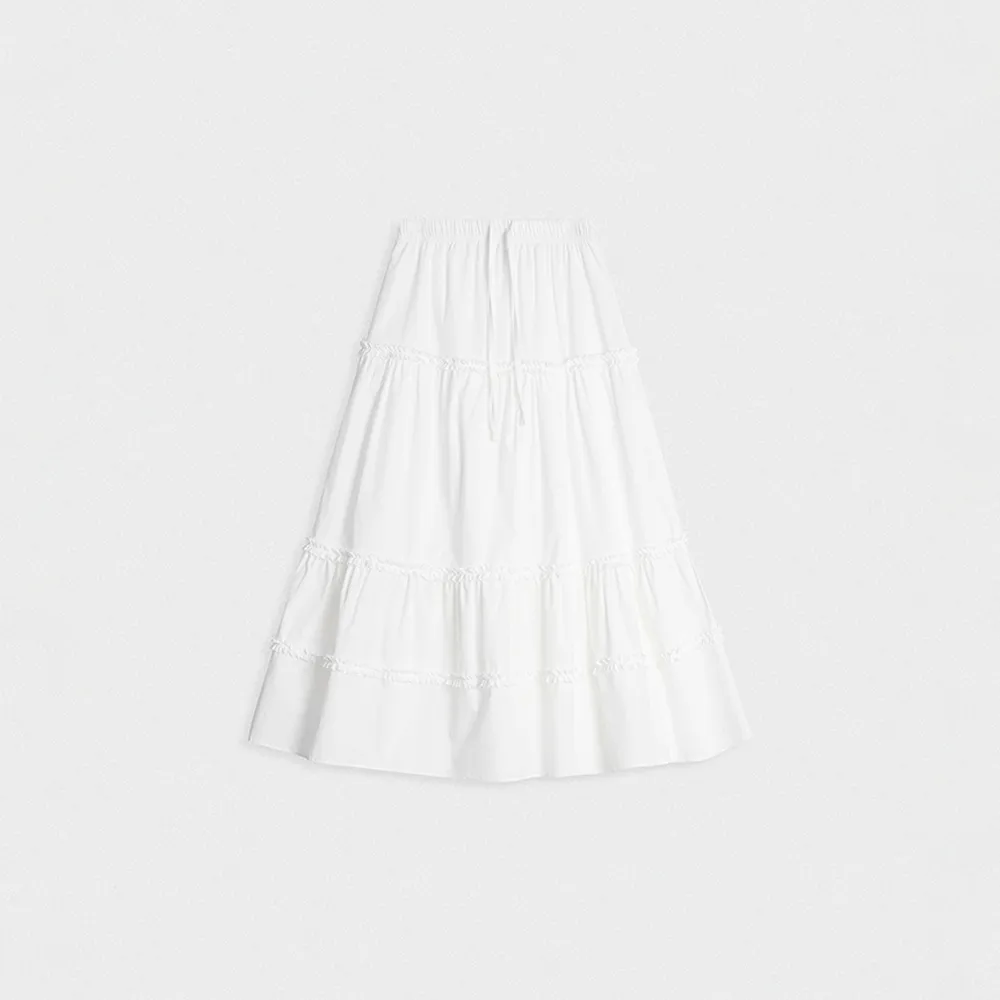 [무료교환반품]_프릴 티어드 맥시 스커트 [WHITE]