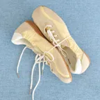 SKIA PINKING SHIRRING SNEAKERS /  YELLOW