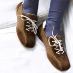 SKIA PINKING SHIRRING SNEAKERS /  BROWN