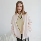 Ground Raglan Zip-up Jumper - Blush Pink