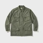 BACK SATEEN COTTON JUNGLE FATIGUE JACKET [Swamp Green]