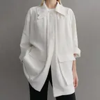 LINEN TUCK VOLUME JACKET (WHITE)