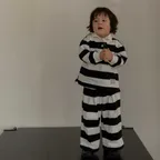 런던스트라이프  2way팬츠 로얄블랙