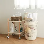 한샘 원형 뚜껑 빨래바구니 40L