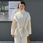 SIOT4184 벨티드 하프 트렌치 자켓_Cream