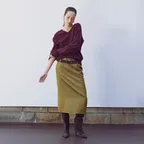 [3rd] Double Belt Loop Midi Skirt S114_2color