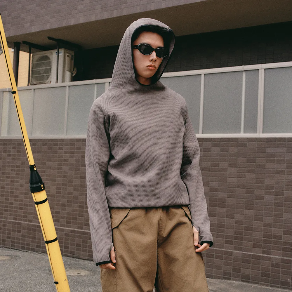 Waffle High Neck Hood [Vintage Grey] - 감도 깊은 취향 셀렉트샵 29CM