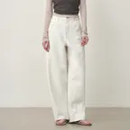 커브드 데님 팬츠 아이보리
