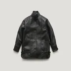 VORN LEATHER HALF JACKET_BLACK