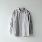 Washed Cotton Relaxed Shirt - Purple Stripe