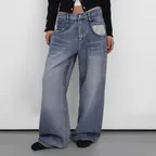 Wide Out pocket Denim Pants_Blue