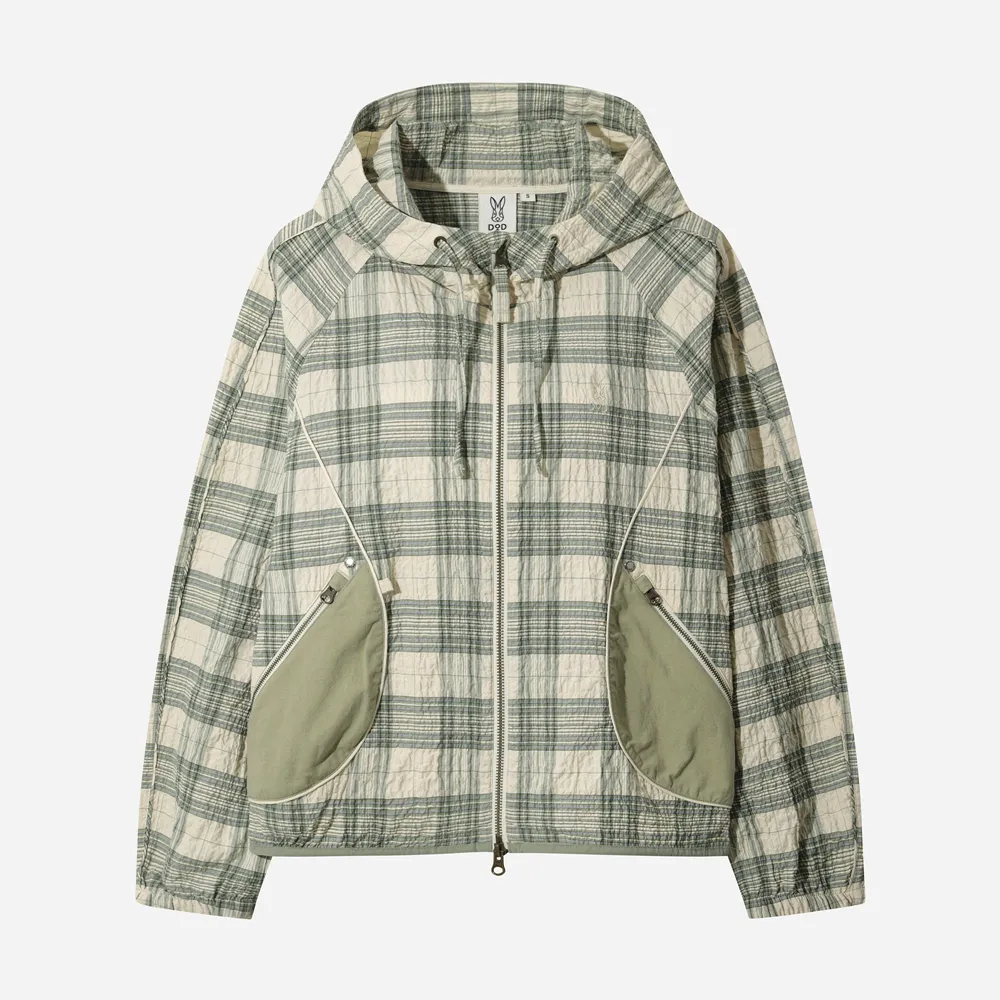 여성) 시어서커 체크 자켓(IVORY)