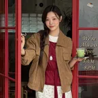 스웨이드 봄버 점퍼 NEL6XM801_95
