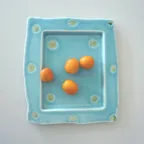 사각플레이트 접시 plate 02, Matte blue