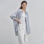 [3/9 29LIVE] Boy-friend fit shirt Blue/CHK [N6SBL05]