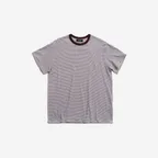 STRIPE HALF TEE (IVORY INDIGO)