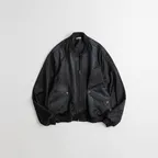 WASHED WOOL SOUVENIR JACKET black