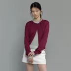Classic Cotton Cardigan (Grape)