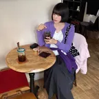 DAILY WOOL KNIT CARDIGAN_PURPLE