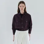 wrinkled signature shirts (deep violet)
