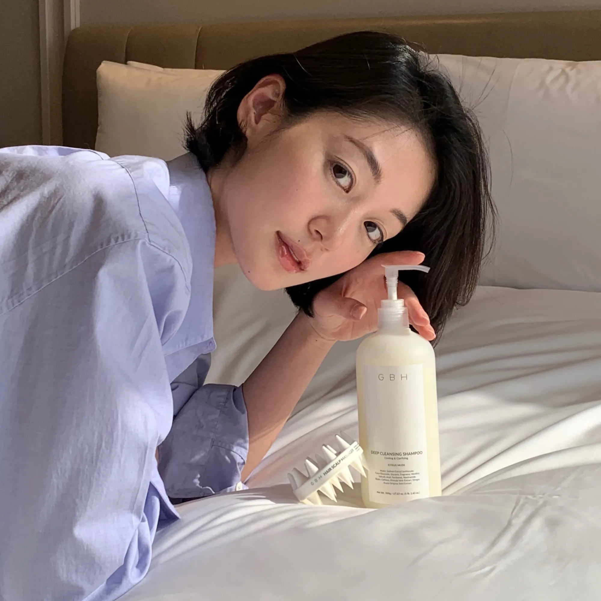 [묵화 pick] [선물포장] 딥클렌징 샴푸 + 스칼프 마사저 헤어 케어 기프트 세트