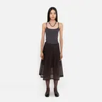 Sleeveless Knit Top, Charcoal