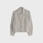 Boiled Wool Twill Jacket, Stone