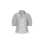 Knotted Collar Top, Grey