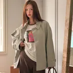 [지구 PICK] Oversized Half Jacket(Khaki)