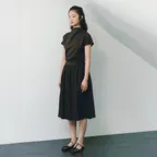 Fleur Pleats One-piece_brown