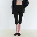 [2차 재입고] lip biker pants (black)