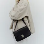 soft flat box bag [Turkey vegetable goat] (black)