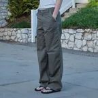 WASHED COTTON POCKET PANTS_OLIVE KHAKI [LC261PT13OL]