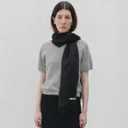 [3rd] Sheer Linen Scarf - Black