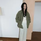 Washed Military Jacket (Light Beige / Khaki / Dark Gray)